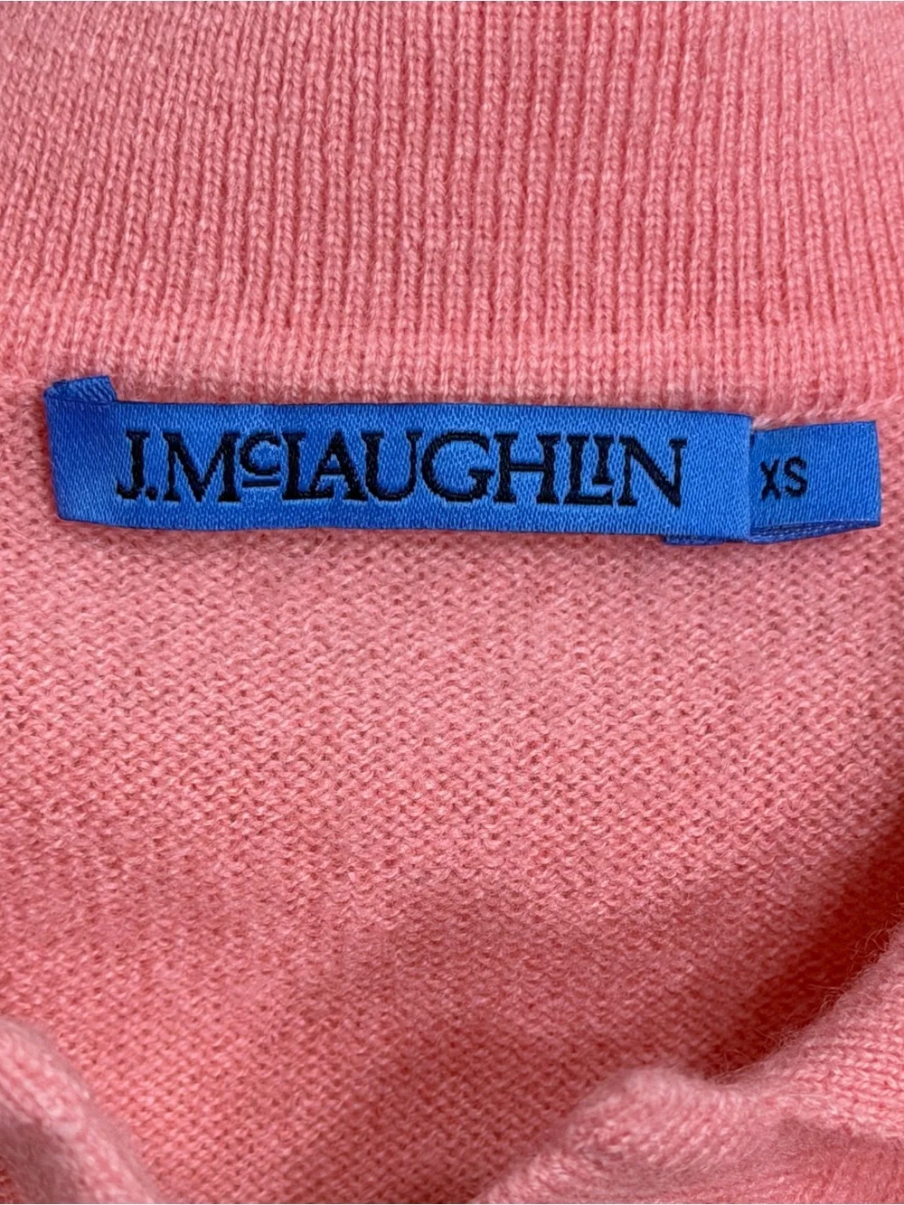 J. McLaughlin Cashmere Polo Sweater in Candy Pink